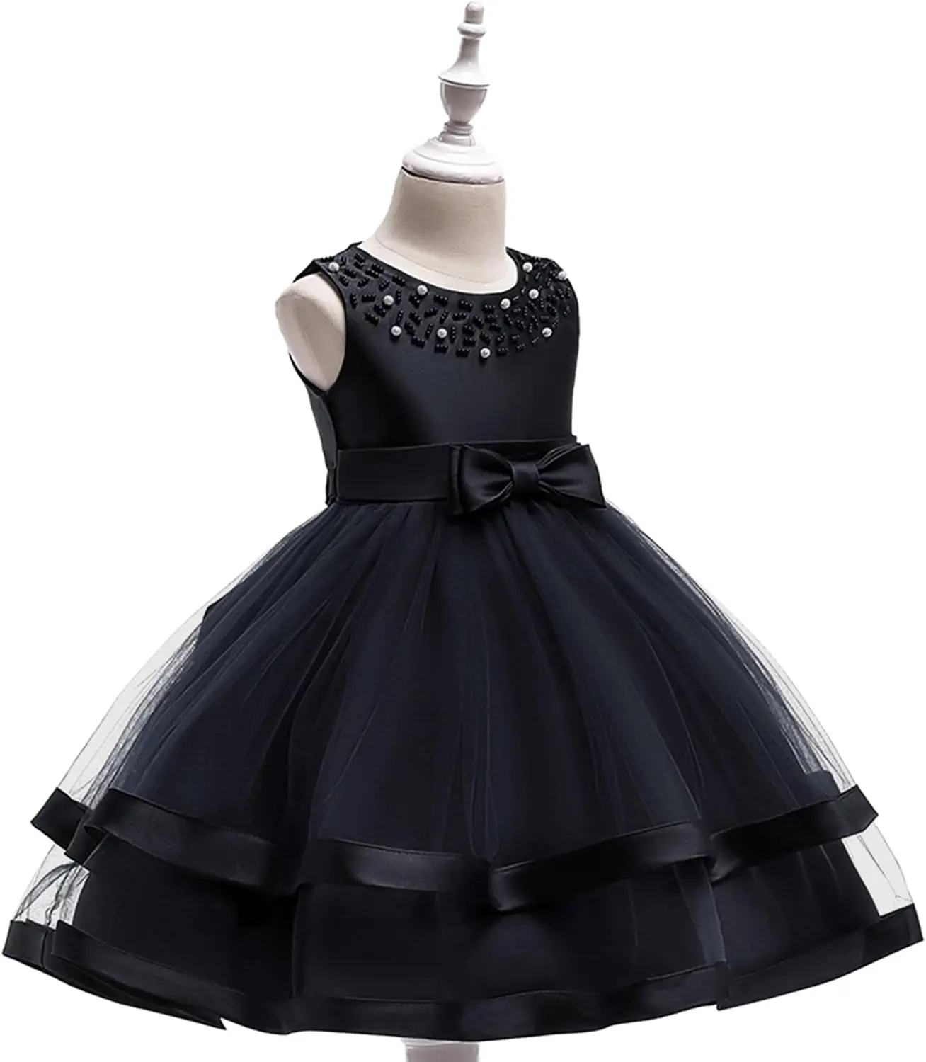 6M-14T الأطفال مسابقة الجمال زهرة فتاة فستان الأطفال الزفاف فستان وصيفة الشرف الفتيات حفلة عيد ميلاد الرقص بالتواصل فستان