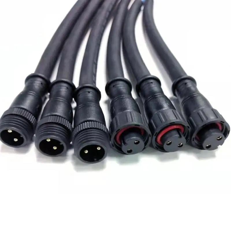 1pc M16 Waterproof Connector Cable IP67 2 3 4 5 6 8 Pin Male Female Quick Docking AC/DC Power Connection Wire M16 Aviation Plug