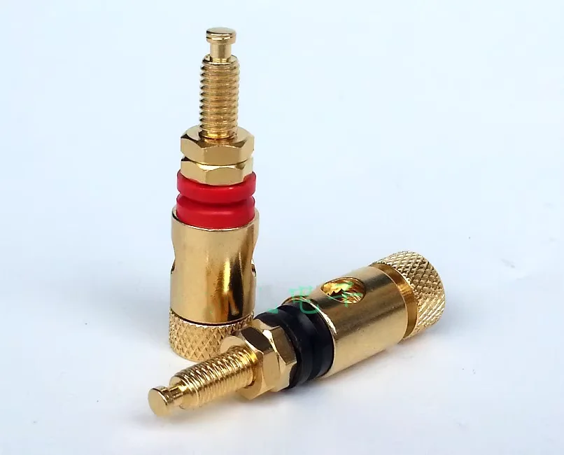 1PCS Pure Copper gold-plated amplifier speaker wiring terminal Banana socket 0502 wiring terminal 4MM