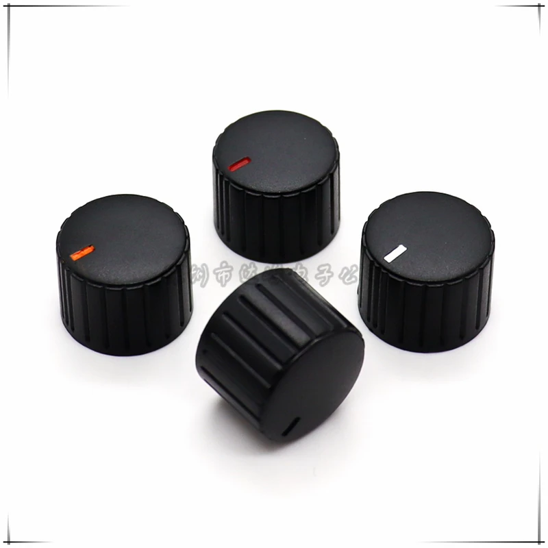 10PCS Plastic Stripe Knob Cap Diameter 20MM Height 15MM Potentiometer Encoder Knob Cap Flower Shaped Inner Hole 6mm
