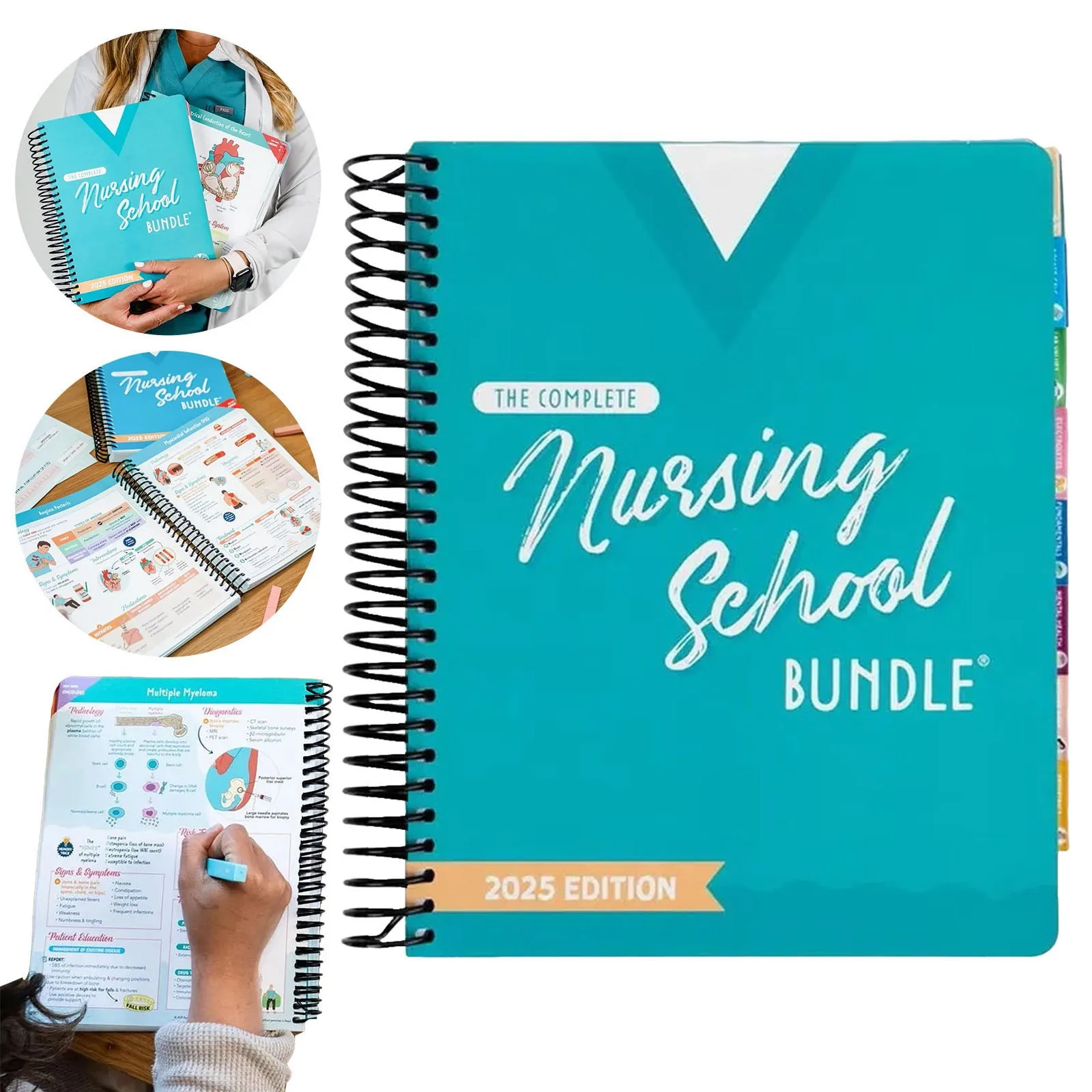 Nursing School Bundle 2025 Edition Study Planner for Nursing Students for School Notes and Organization Adult Kids Notebooks