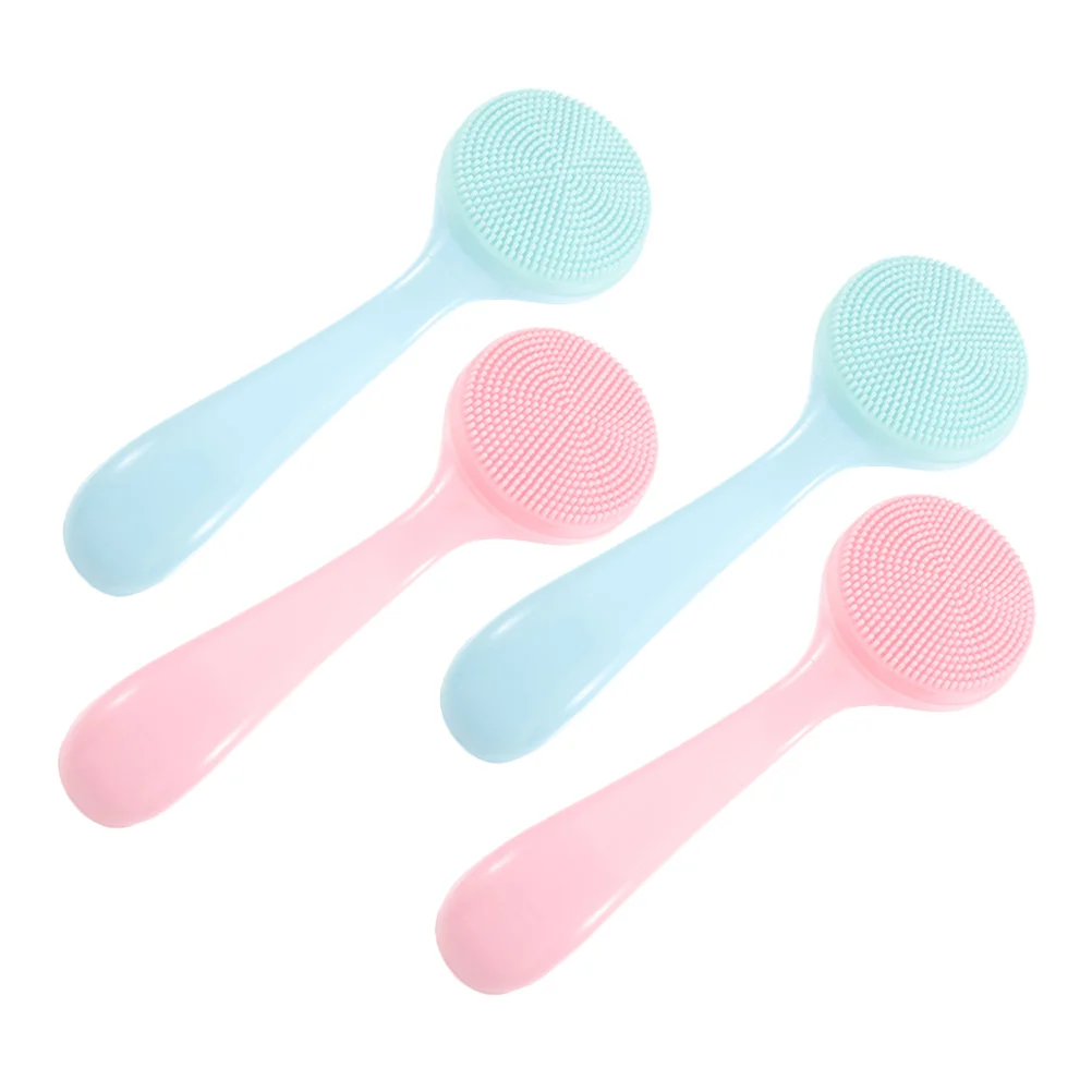 4 Pcs Face Brush Cleaning Ve Products Facial Cleansing Scrubber Exfoliator Silicone for Blackhead