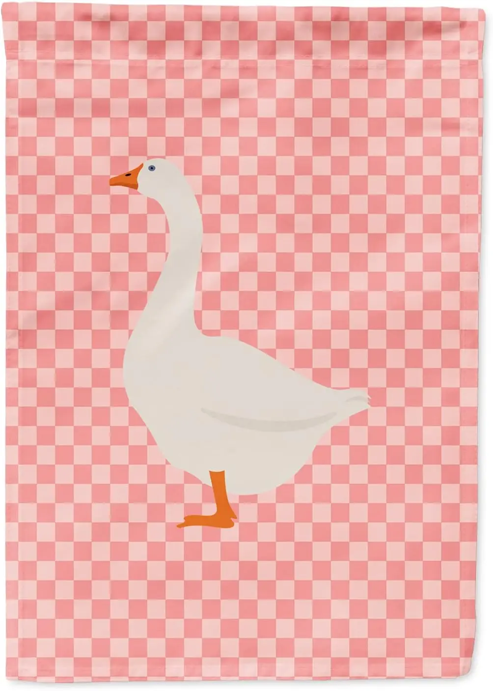 Caroline's Treasures BB7892GF Embden Goose Pink Check Garden Flag Mailbox Flag Decorative Yard Flag Banner Outside Patio TTW GGO
