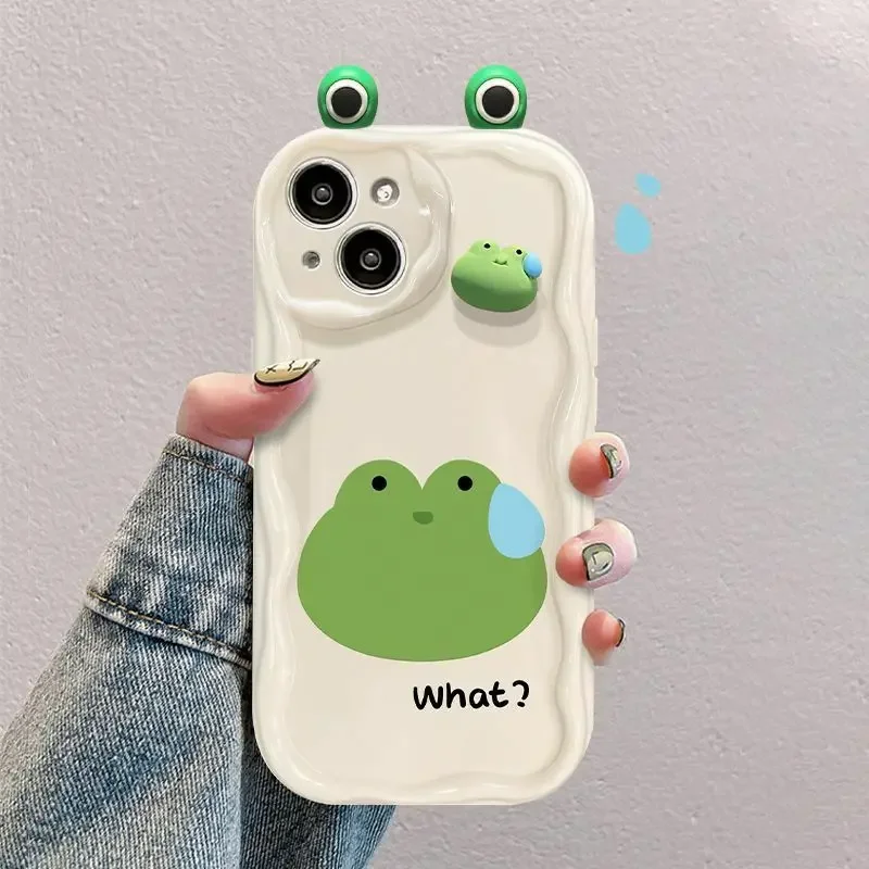 3D Ears Bear Frog Case for Infinix Note 30 Hot 40 40i 30I 20i 20 30 12 9 Play Smart 8 6 Plus HD 7 Tecno SPARK 20 20C Wave Cover