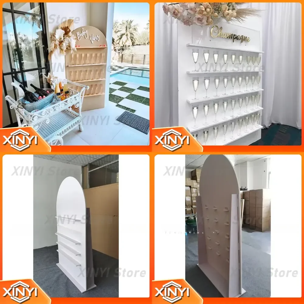 Wedding Decoration Luxury Champagne Display Stand Wall Bar Cocktail Stand Event Background Champagne Wall for Home Bar Party