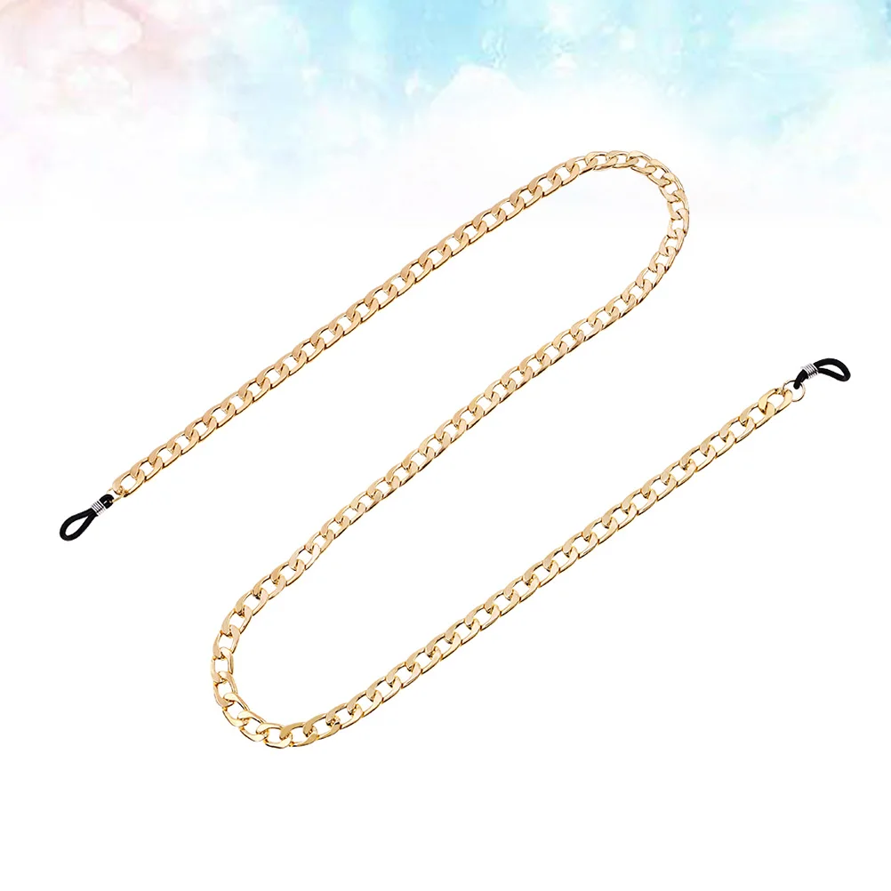 

Golden Eyeglass Chain Sunglasses Holder Strap Fashion Cord for Man Hip Hop Style Eyewear Retainer Strong Alloy for Sports