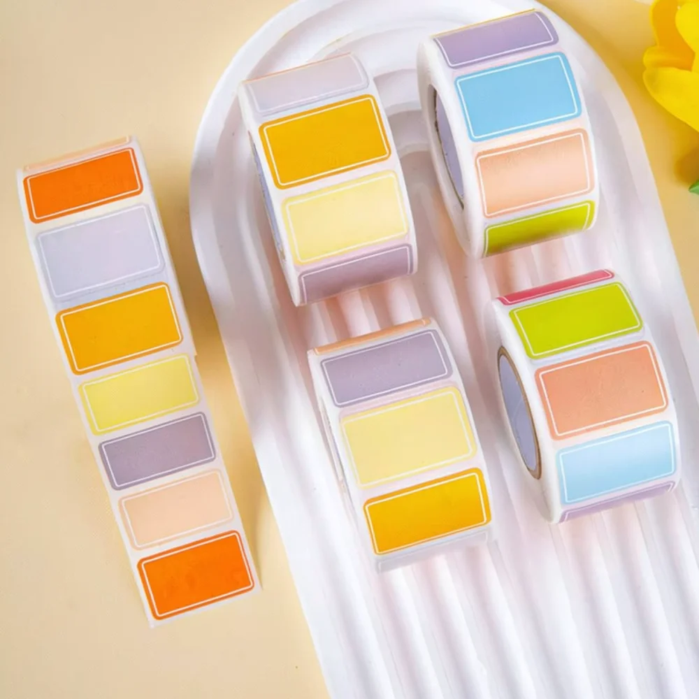 Self Adhesive Sticky Notes Roll For School Stationery Office Supplies Colorful Waterproof File Divider Label Tabs