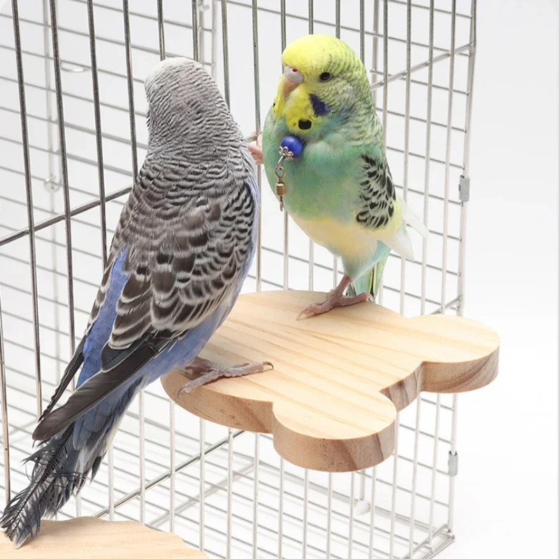 Bird Platform Board Parrot Wooden Springboard Multi-shape Shelf Stand Board for Cockatiel Hamster Gerbil Rat Budgie Parakeet