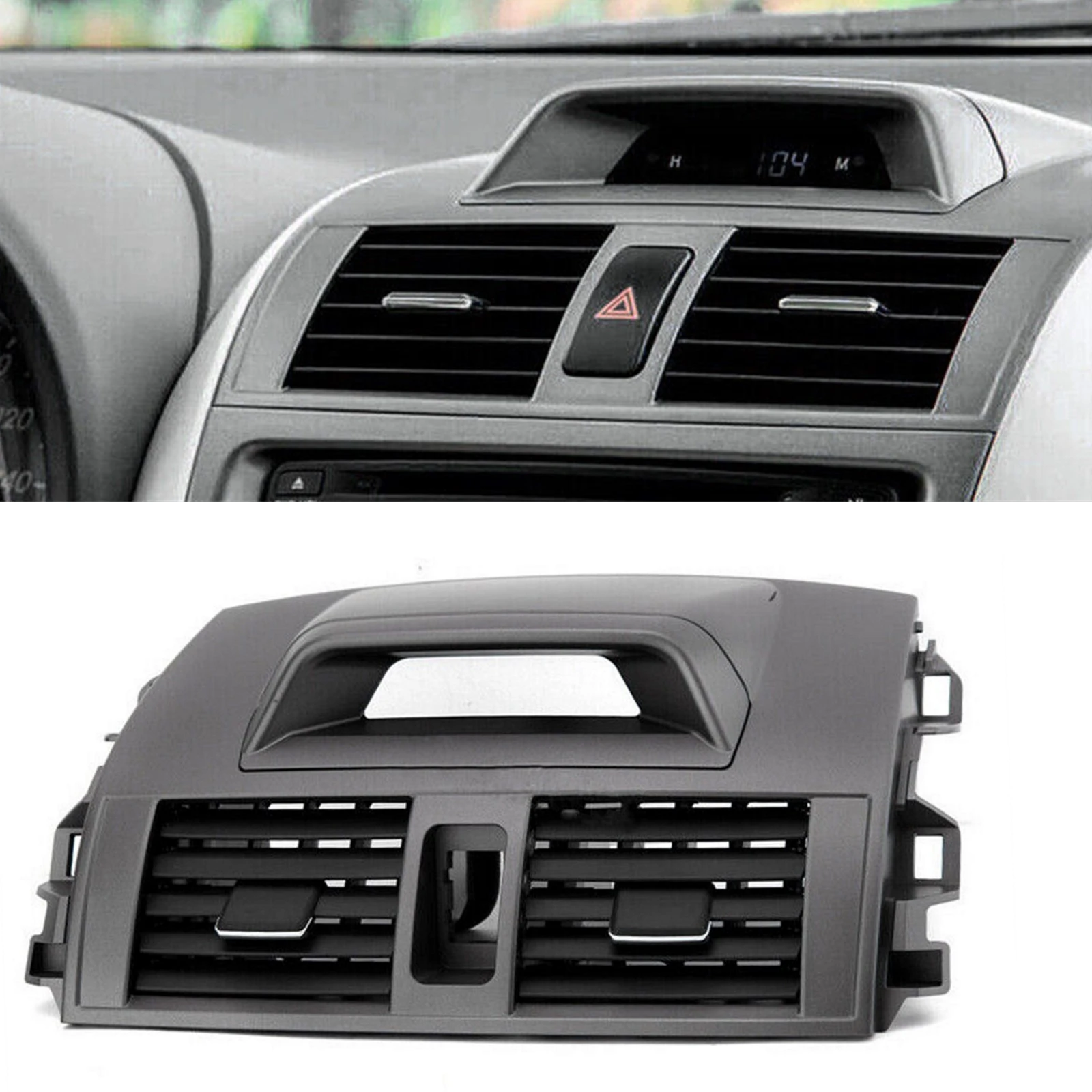 

For Toyota Corolla 2009-2013 Front Center Dashboard A/C Air Vent Outlet Panel Cover Console Dash Board Conditioning Frame Trim