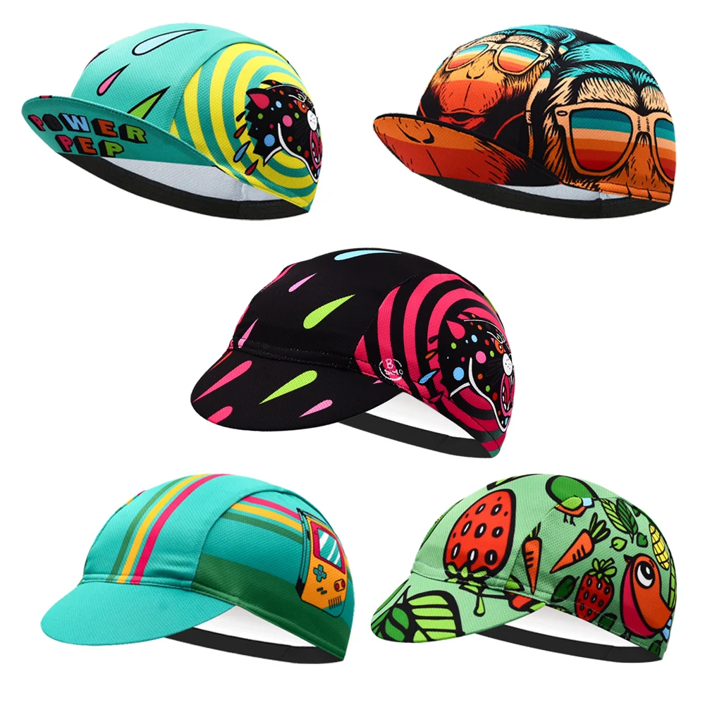 

Classic Print Cycling Caps Breathable Quick Dry Polyester UV Proof Outdoor Sports Riding Hat