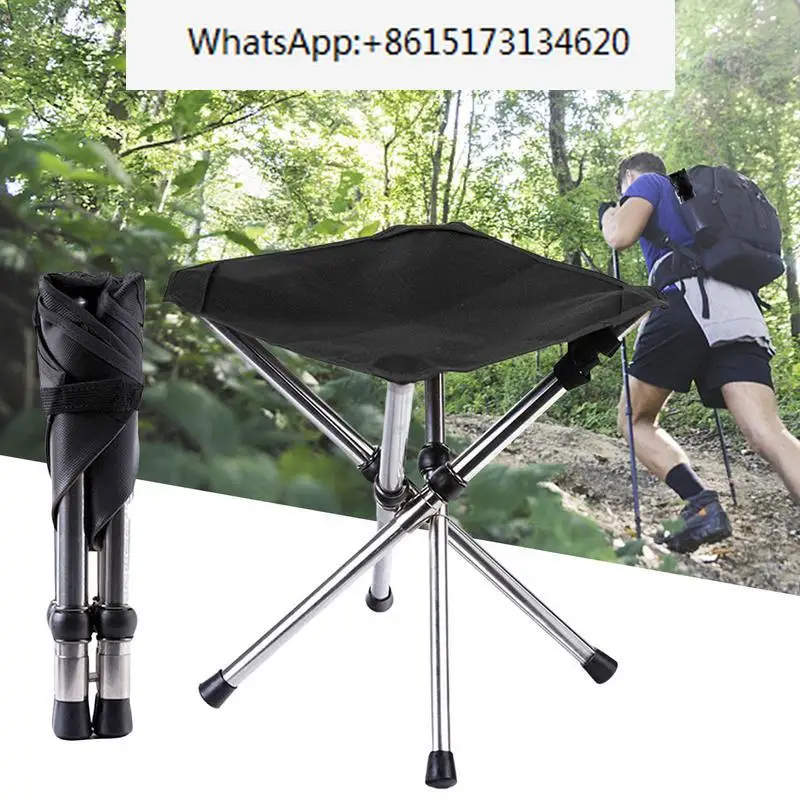 Portable Tripod Stool Stainless Steel Folding Picnic Chair Ultra Light Camping Stool Outdoor Foldable Fishing Chair Bench Stools