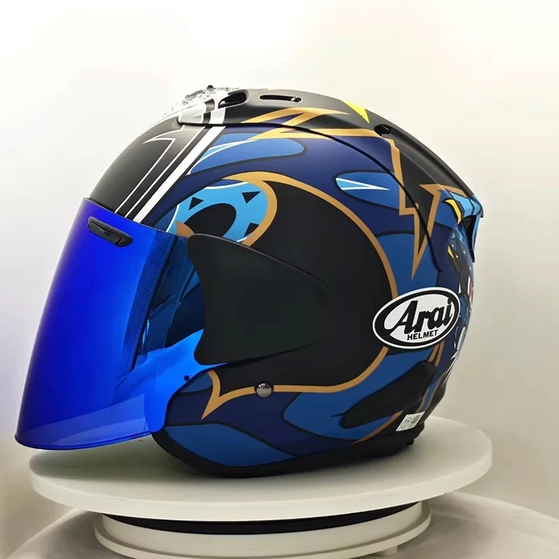VZ-RAM ABS Classic 3/4 Open Face Helm, für Harley Motorräder und Cruiser-Motorräder, Schutzhelme, Big Eyes Kylin
