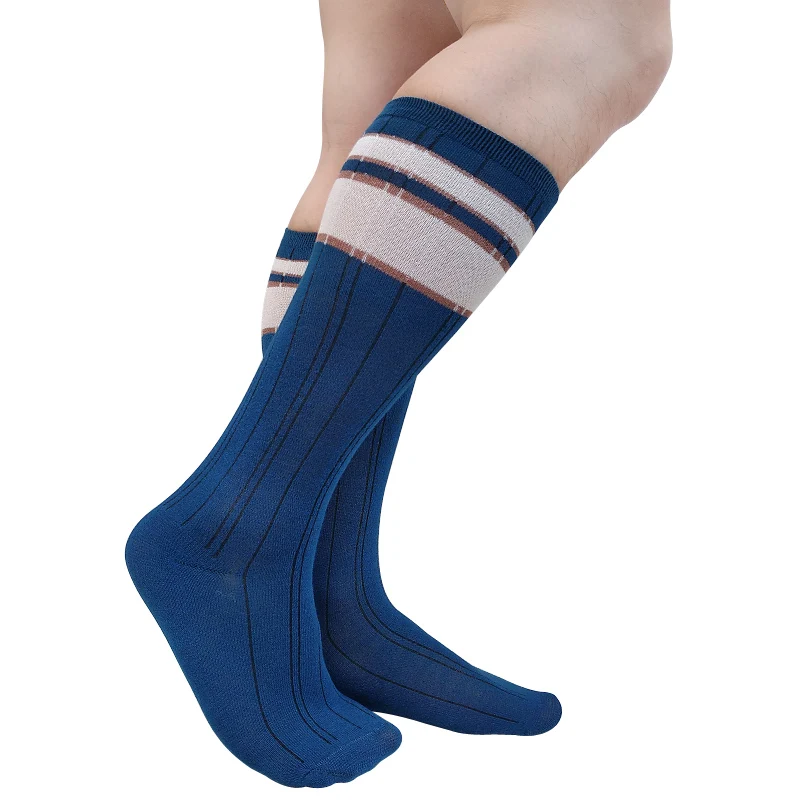 Over the Calf Cotton Mens Dress Suit Socks Business Long Tube Sexy Stocking Lingereie Sport Breathable Male Formal Socks