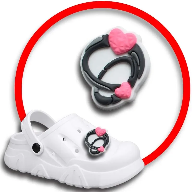 Amuletos de sapatos para sandálias Crocs para mulheres e homens, anjo do amor, tamancos pinos, decoração de sapatos, acessórios, emblemas, meninas, crianças