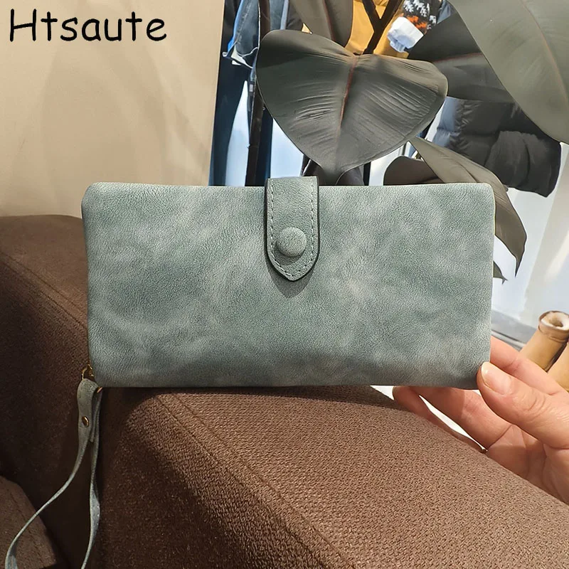 

Fashion Long/Short wallet women's simple zipper Vintage Hasp large capacity multiple card slots carteras de mujer Coin Purse