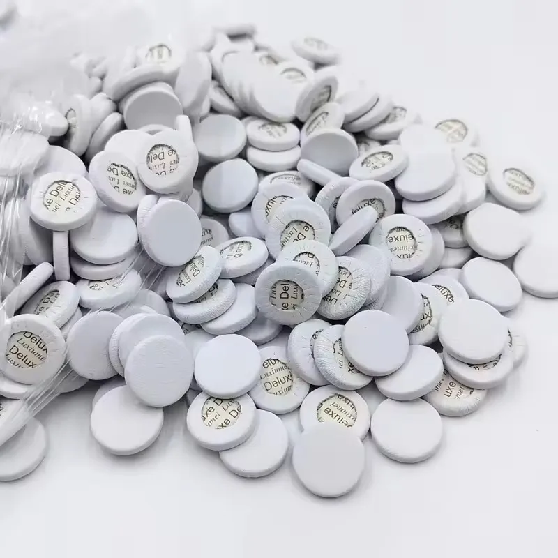 50 Pieces White Leather Clarinet Pads Individual Size for Woodwind Instrument Maintenance Accessories