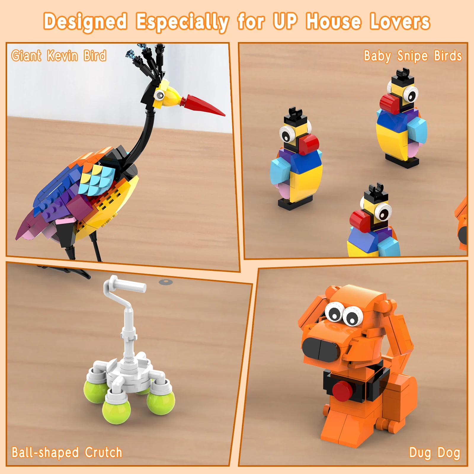 Kevin Bird Building Blocks Set Toy for Adult Girls Boys,Cartoon Animal for Balloon House Building Bricks Toys for Gift