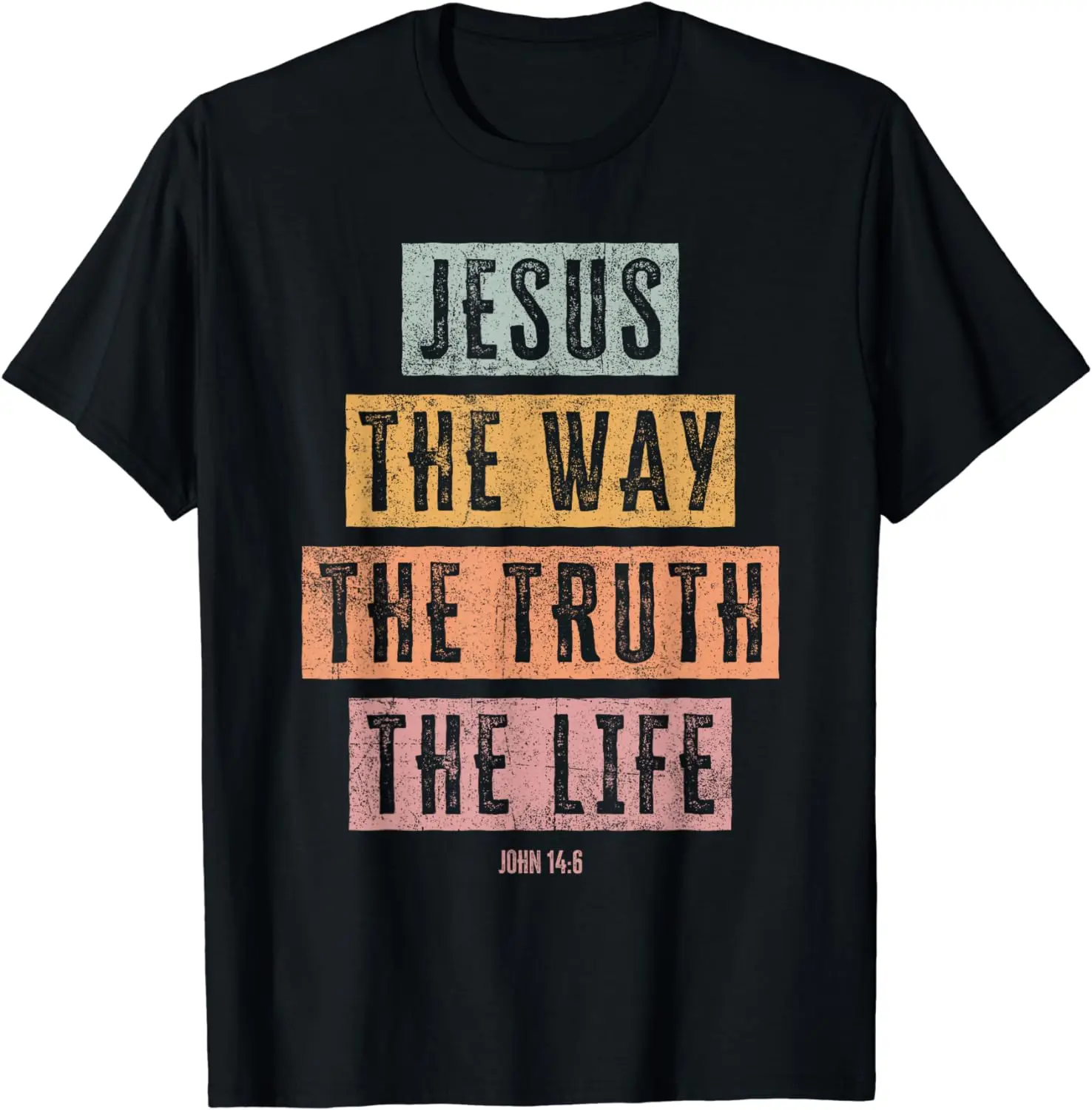 Camiseta Cristã para Mulheres, Homens e Crianças, Jesus, O Caminho, a Verdade e a Vida, Camisetas Gráficas de Algodão, Camisetas Vintage