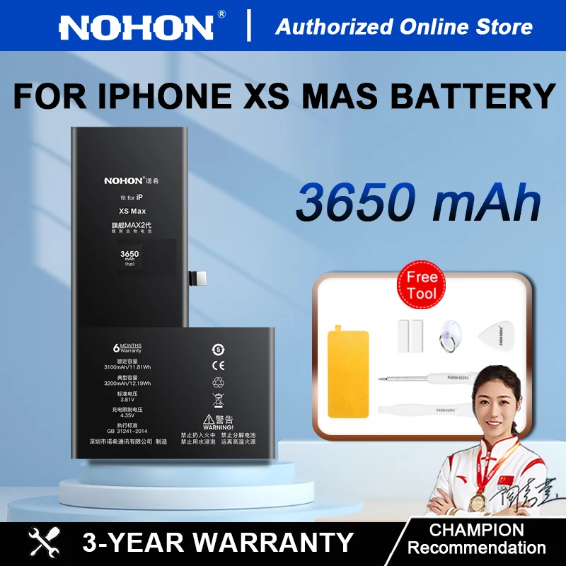 NOHON New Battery for Apple iphone XS Max XS XR X Series Zero cycle iphone Ultra Large Capacity Portable Battery Tools