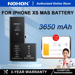 NOHON-Batterie portable pour Apple iPhone, outils de batterie, cycle zéro, ultra grande capacité, nouveau, XS Max, XS, série Poly X