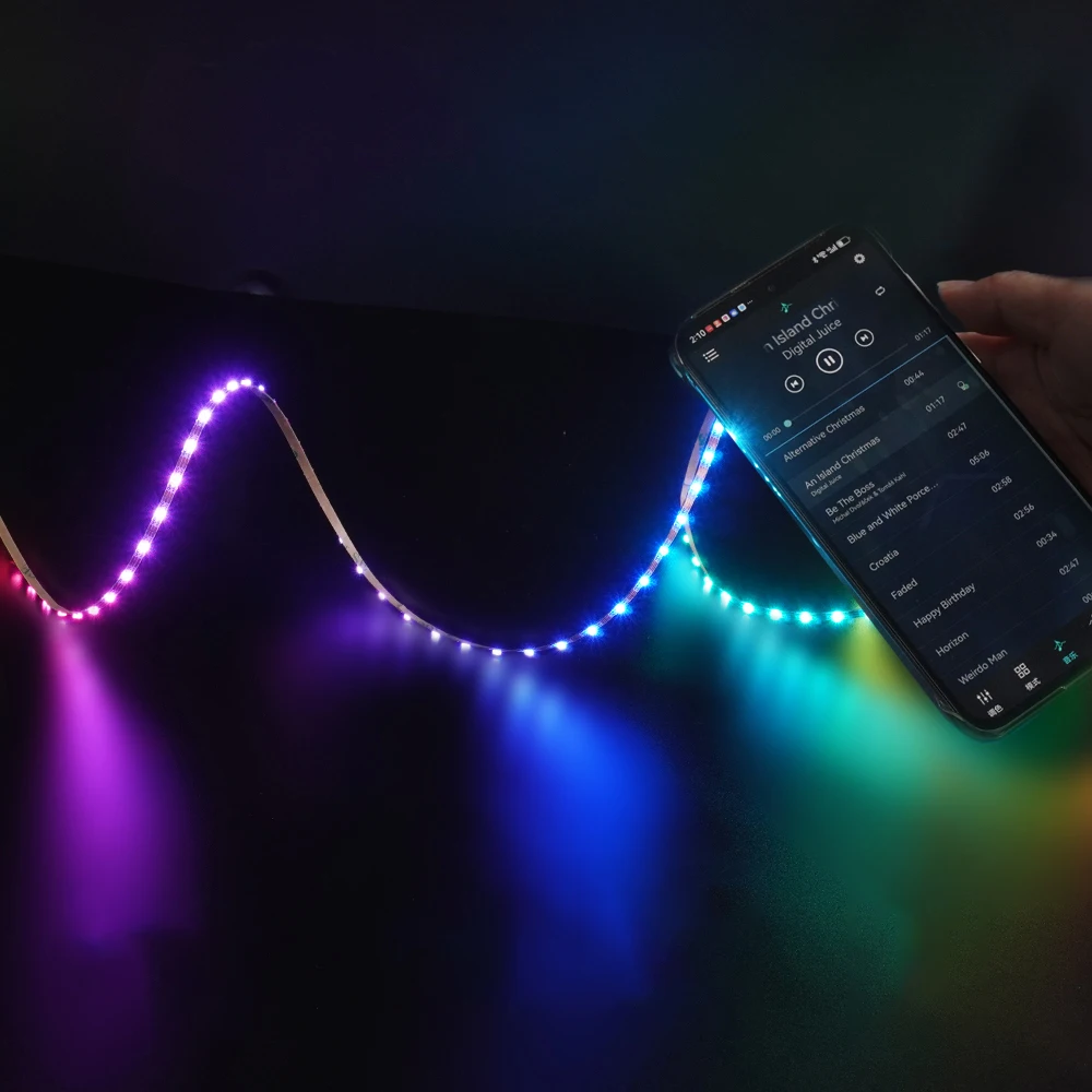 Super Thin Addressable RGB COB LED Strip for DIY Decor DC 5V 12V SPI RGB Smart LED Tape Light