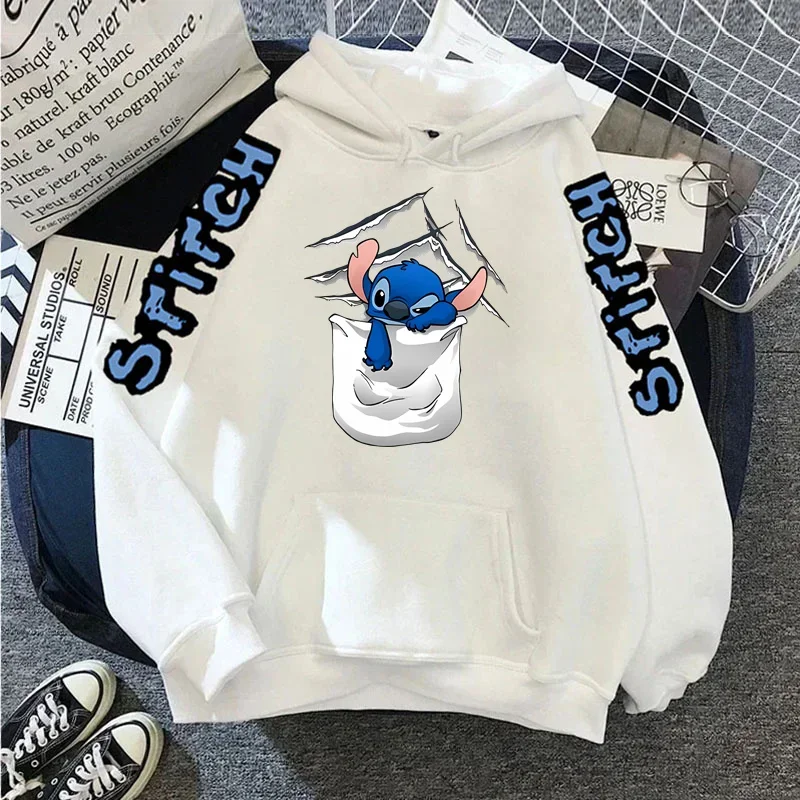 Disney Lilo Stitch Herfst Dames Hoodie Lange Mouwen Vrouwen Y2k Kleding Casual Vrouwelijke Hoodies Sweatshirt