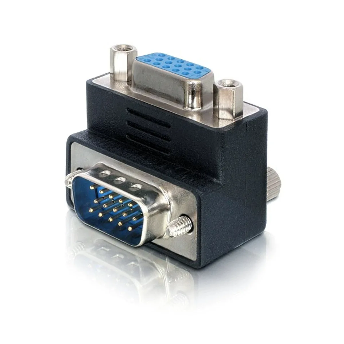 90 درجة زاوية VGA 3 + 6 كابل RGB HD 15Pin ذكر إلى ذكر وأنثى تمديد كابل للكمبيوتر التلفزيون شاشة الكمبيوتر العارض 50 سنتيمتر #4