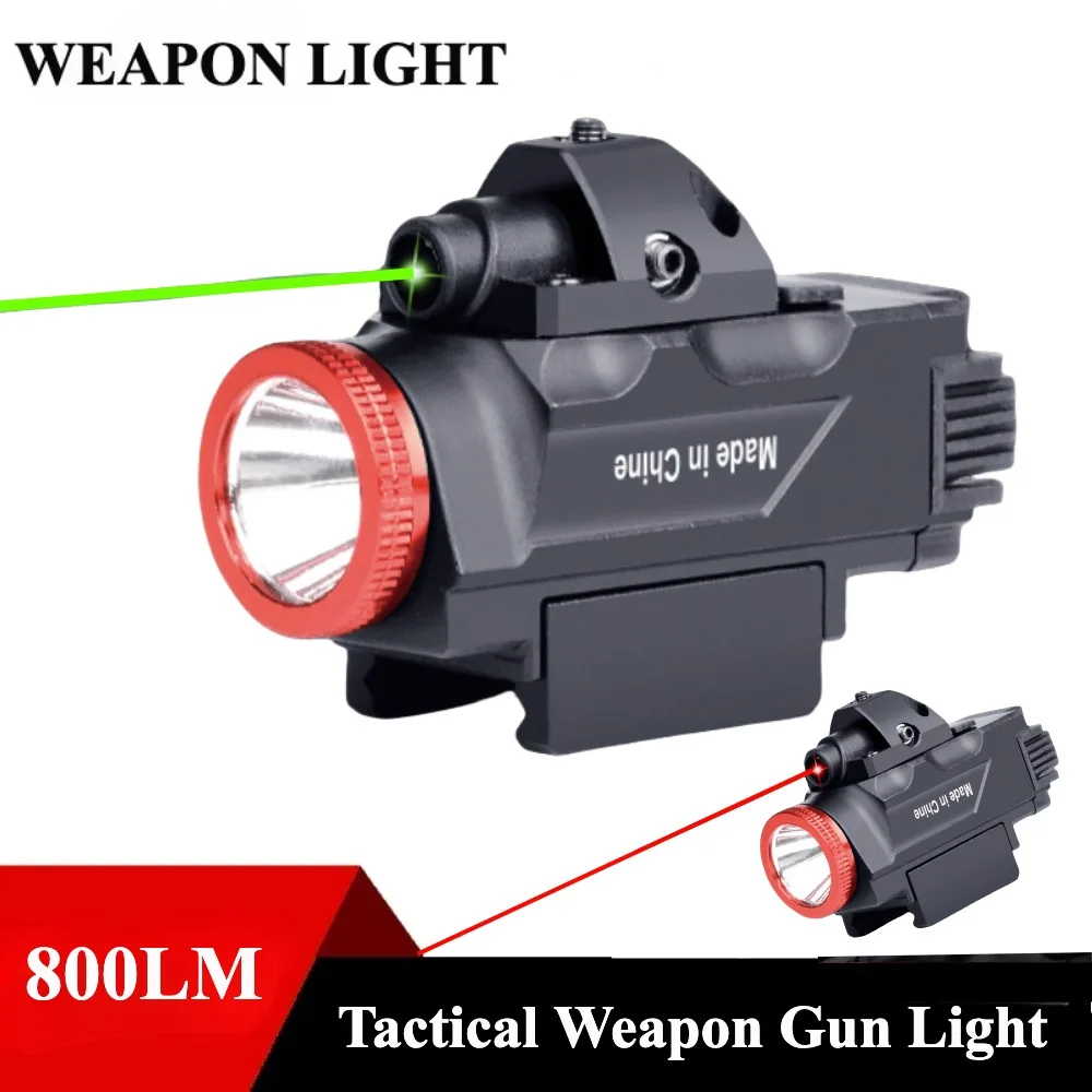800 لومينز مسدس الشعلة المغناطيسي مصباح ليد جيب قابل لإعادة الشحن كومبو الأحمر الأخضر نقطة سلاح بندقية ستروب مصباح صالح 20 مللي متر السكك الحديدية