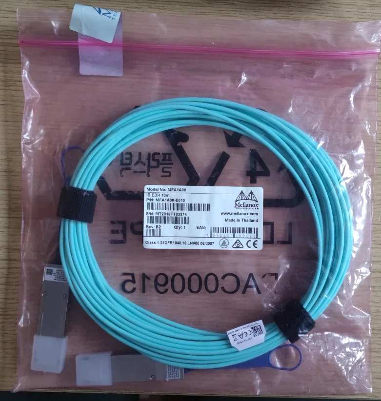 

Для кабеля Mellanox MFA1A00-E010/E005/E015/E020 AOC100G IB