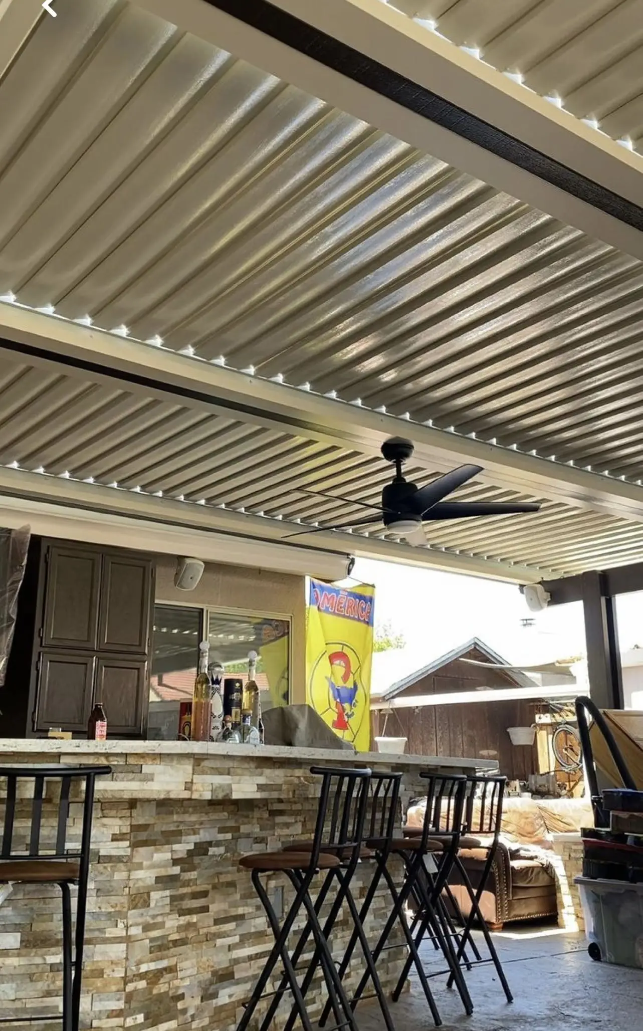 Motorized Pergola, Aluminum Louvered Roof, Outdoor Gazebo, Powder Coated, Bioclimatic Pavilion, Waterproof Patio Pool Shelter