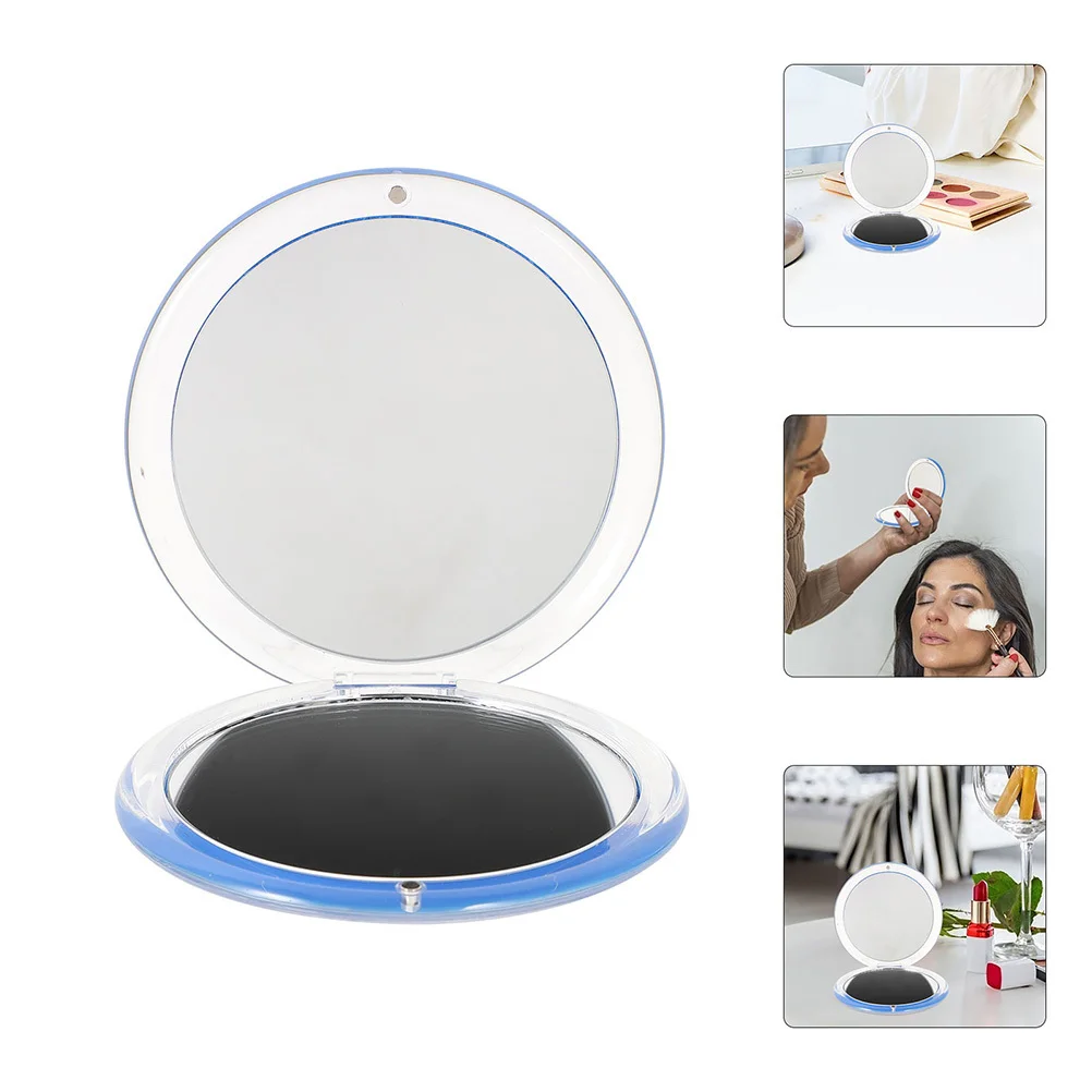 Reise-Klappspiegel, kompakter Spiegel, tragbar, Vergrößerungs-Make-up-Tasche, kleine Geldbörse, Handspiegel, Handspiegel, kompakte Spiegel