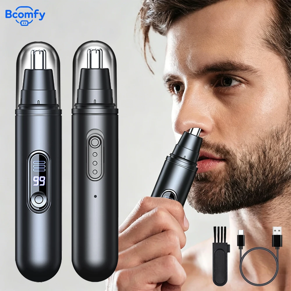 Mini Nose Hair Trimmer Portable Electric Nose Ears Hair Clipper For Men Rechargeable Painless Eyebrow Hair Shaving Razor