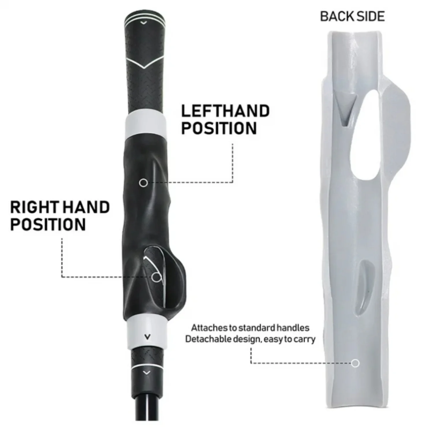 [ "개선된 제스처 및 제어를 위한 초보자 골프 그립 교정기 스윙 트레이너", "초보자를 위한 골프 훈련 보조기 - 개선