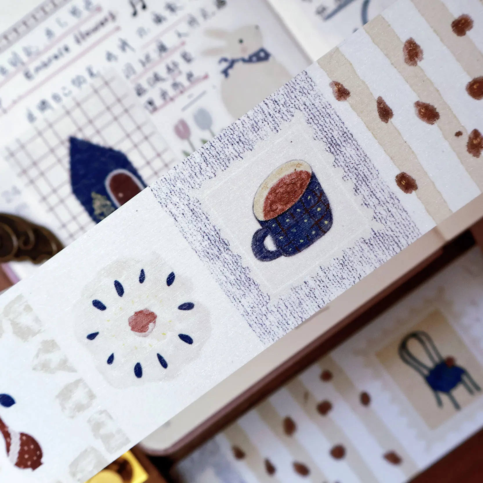 

Light retro salt journal planner [old tune] PET washi tape Die cut