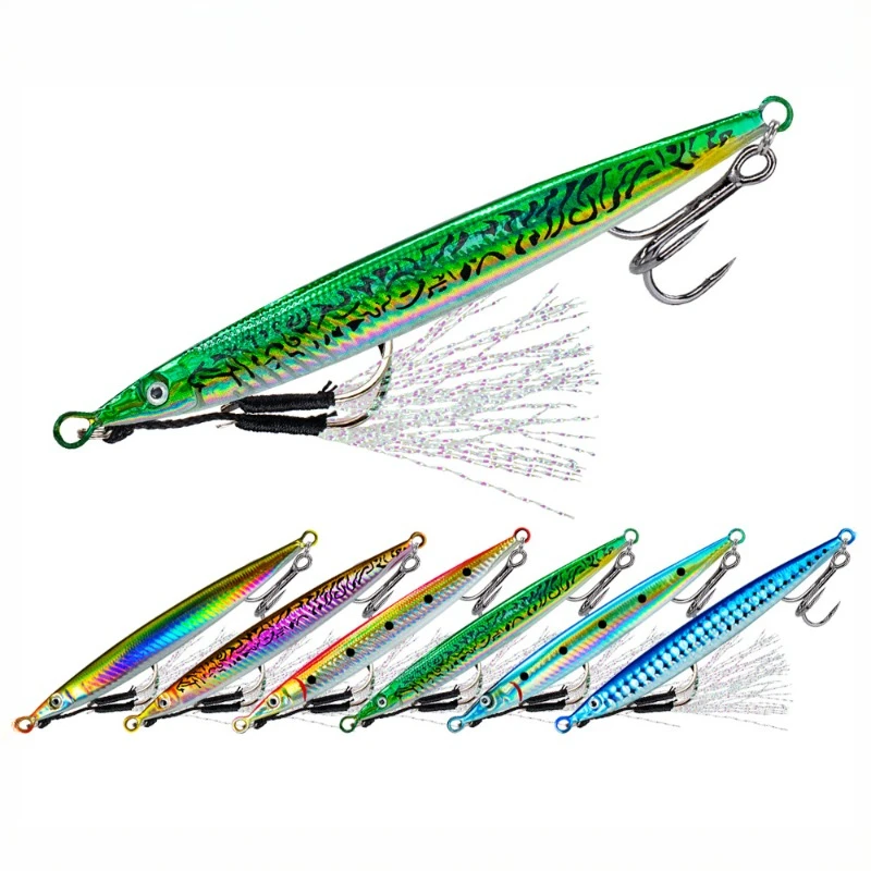 

3D14g-45g Print Metal Cast Jig Spoon Rattle UV Shore Casting Jigging Fish Sea Bass Saltwater Fishing Lure Artificial Bait Tackle