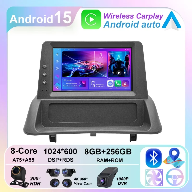 5G Wifi 7'' Android For Renault Clie 3 2005 2006 2007-2014 High-performance Head Unit Multimedia Player GPs Navigation 2din DVD
