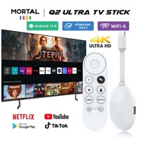 TV Stick Mortal Q2 Ultra Android 14 Voice Remote Allwinner H313 BT5.X WIFI6 4K HDR 2G 16G Video Streaming Media Player TV Dongle
