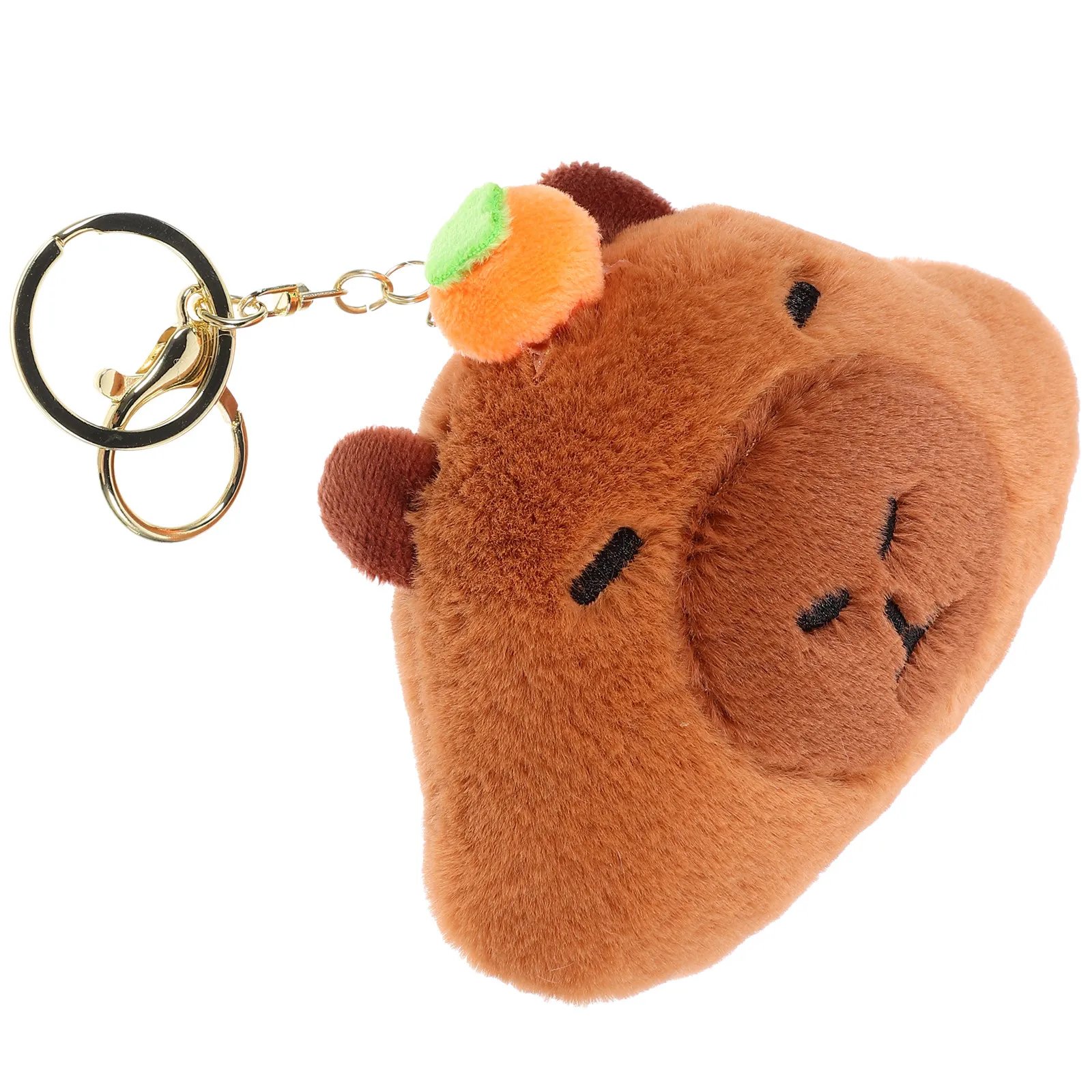 

Stuffed Capybara Pendant Soft Capybara Hanging Charm Keychain Backpack Ornament Bag Hanging Decor Gift for Animal Lovers