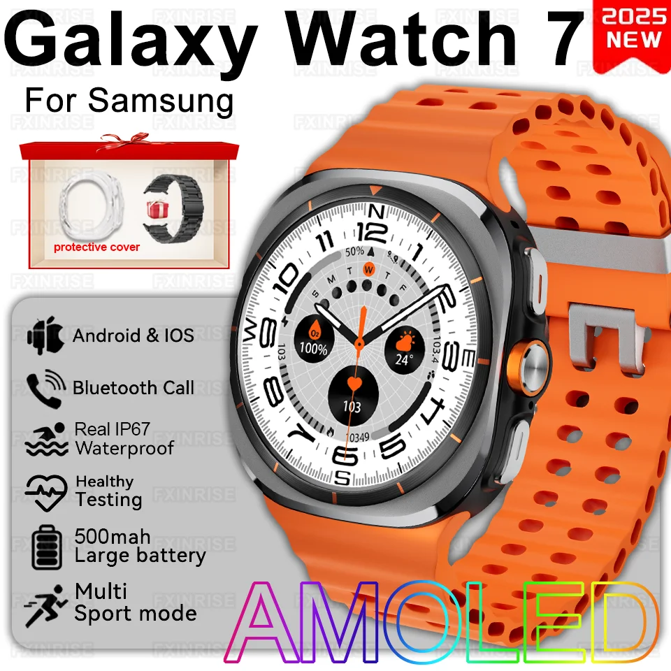 

New Watch SK7 Ultra Smart Bracelet Men Women Sports Watch AMOLED 500mAh Bluetooth call Heart Rate Smartwatch For Samsung Galaxy