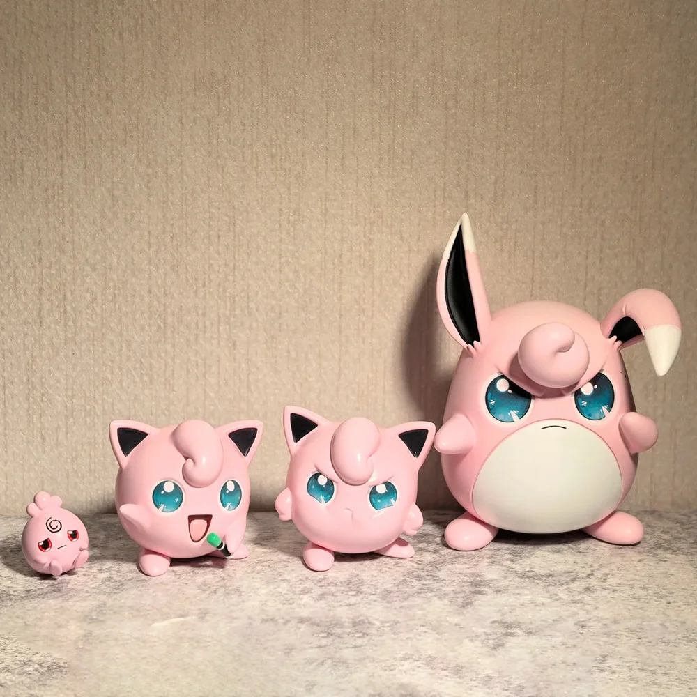 

Pokemon Jigglypuff Evolution Group Igglybuff Jigglypuff Wigglytuff аниме фигурки фигурка мультяшный декор игрушка коллекционная модель подарок
