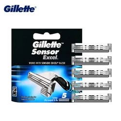 Gillette Sensor Excel lama di rasoio da uomo barba facciale rasatura lame di rasoio a doppio strato per Gillette Vector 3 Razor