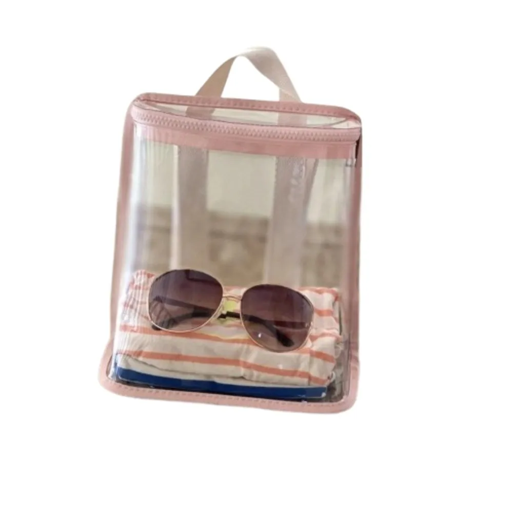 

PVC Organizer Clear Backpack Visible Zipper Swimming Storage Bags Ins Style Large Capacity Beach Waterproof Backpack Summer