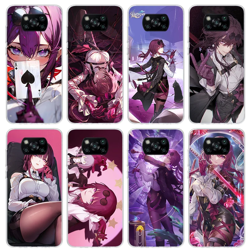 Honkai Star Rail Kafka Phone Case for Xiaomi Poco X6 X5 X4 X3 Nfc F6 F5 Pro F4 Gt F3 F2 F1 M5S M4 M3 5G Soft Cover Print Fundas