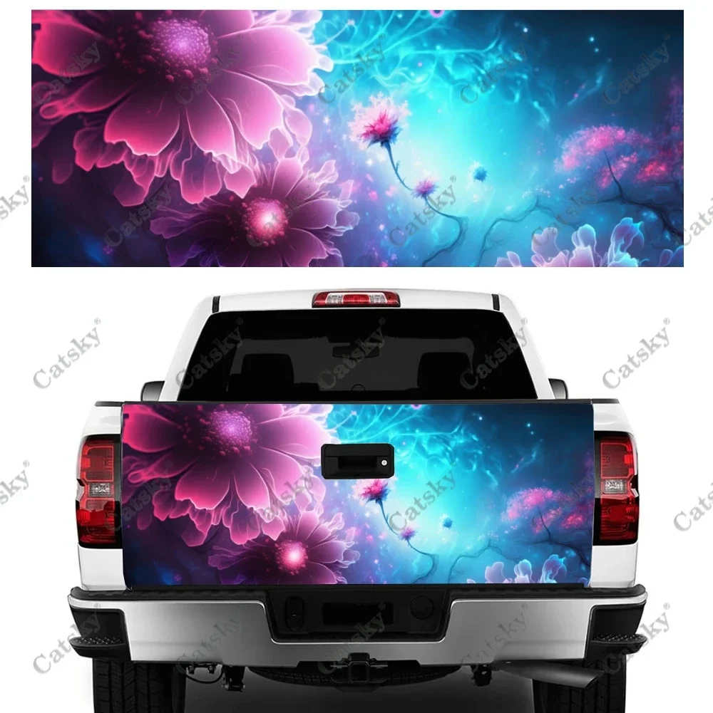 

Floral Abstract Fantasy Flower Truck Tailgate Wrap Professional Grade Material Universal Fit for Full Size Trucks Weatherproof