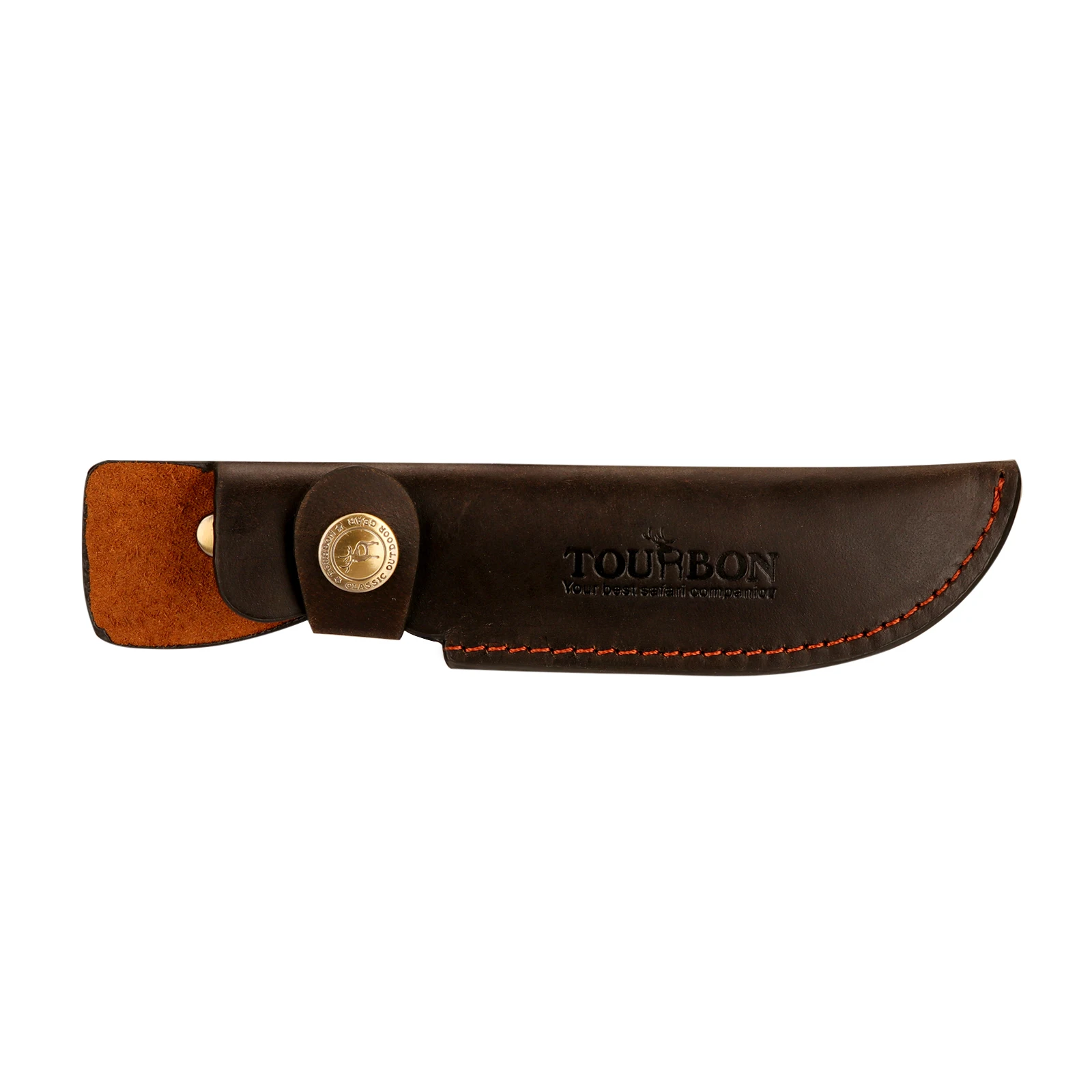 Tourbon Camping Leather Knife Sheath Fixed Blade Knives Cover Scabbard with Button Closure Belt Slot Hunting (Without Knives)
