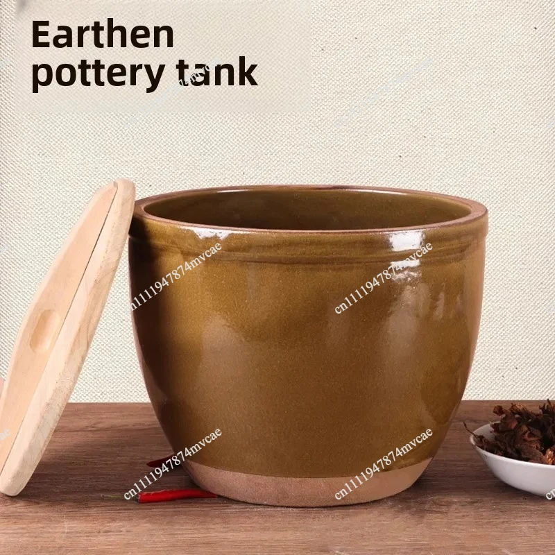 household water storage old-fashioned sauce small ceramic rice with lid wine fermentation rural pickle tank