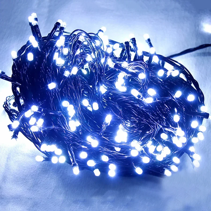 8M 50M 100M LED Christmas String Light งานแต่งงานกลางแจ้ง Garland Light Garden Tree Patio Decor Anti หมอก Twinkle fairy LIGHT