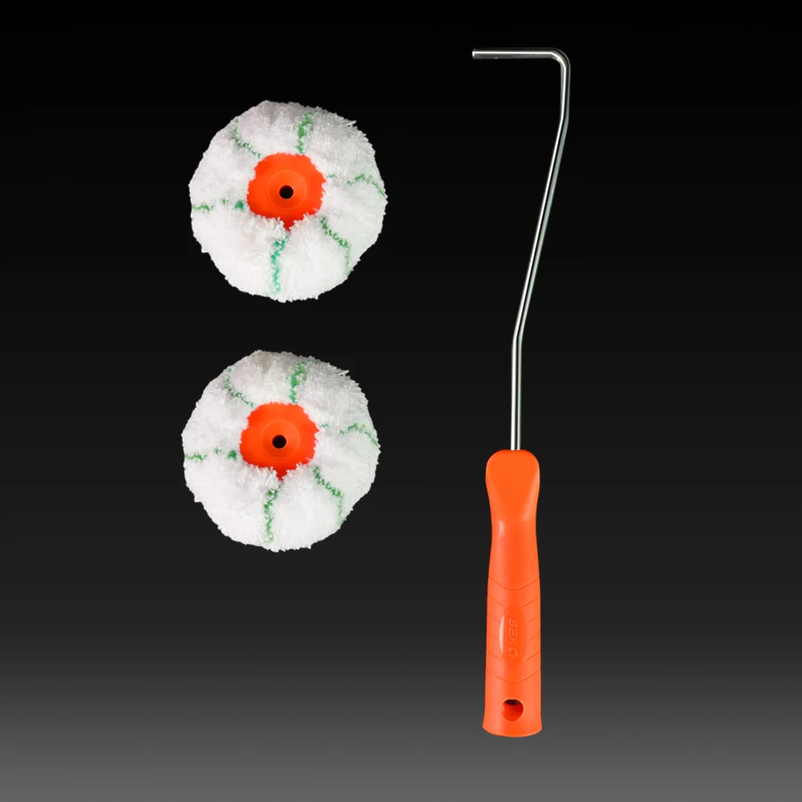 1 Support 2 Pumpkin-Shaped Roller Brushes; Expert Tools for Inner Corners; Professional Corner Roller Brushes