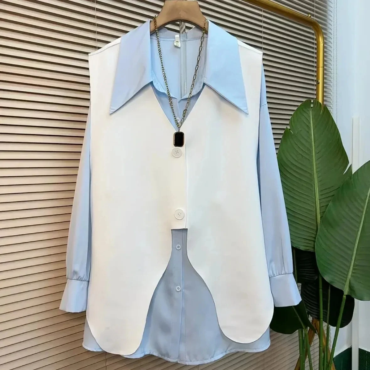 2026 New Autumn Winter Women's Suit High-grade Fashion Casual Tooling Trench Coat Vest Shirt Two-piece Vest Women's Coat Dresses