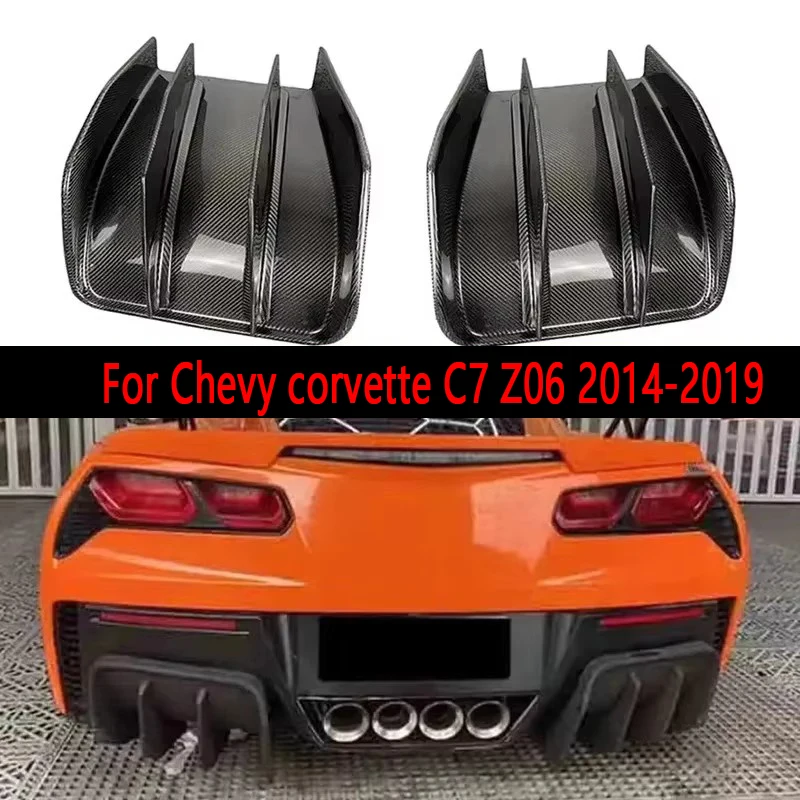 

Для Chevy corvette C7 Z06 2014-2019 задняя губа из углеродного волокна, задний бампер автомобиля, диффузор, задние сплиттеры, спойлер, автозапчасти
